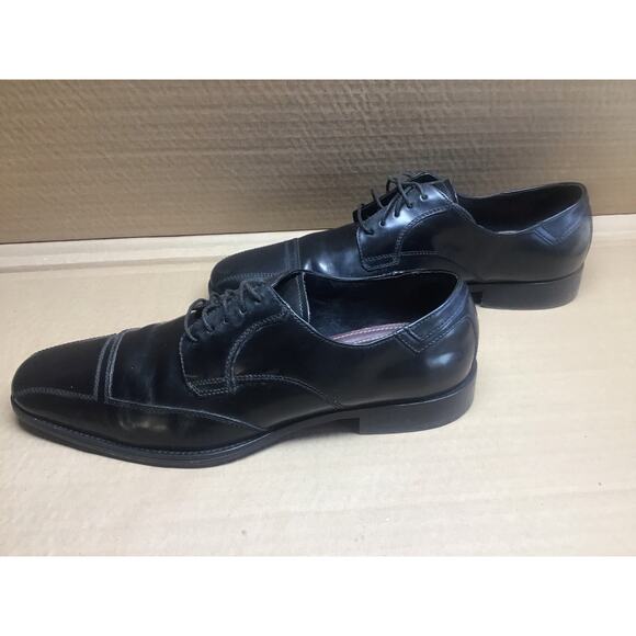 Johnston And Murphy Black Leather  Oxford Cap Toe Dress Shoes Size 11M main image 4